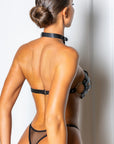 Raven Leather Bra