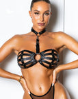 Raven Leather Bra