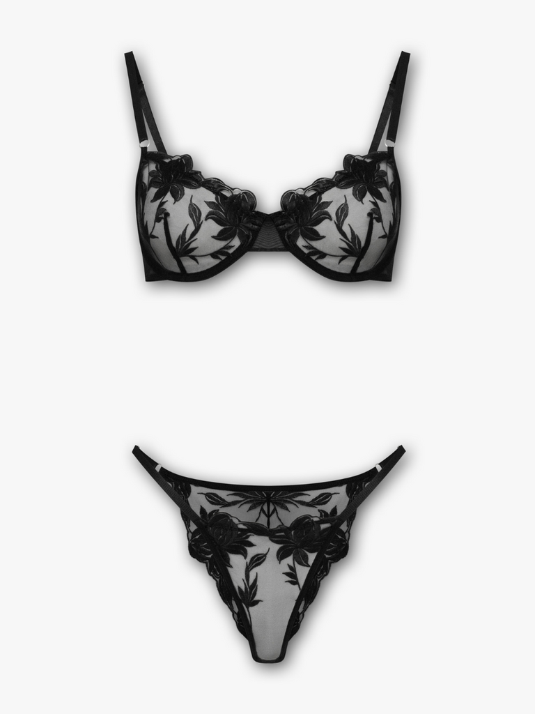 The Milan Rouge Lace Lingerie Set main image 1